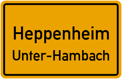 Straßenverzeichnis Heppenheim Unter-Hambach