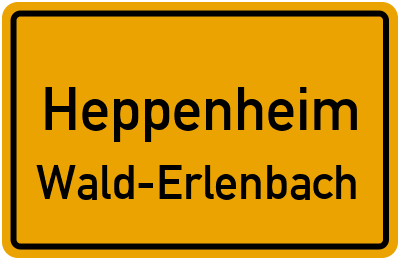 Straßenverzeichnis Heppenheim Wald-Erlenbach