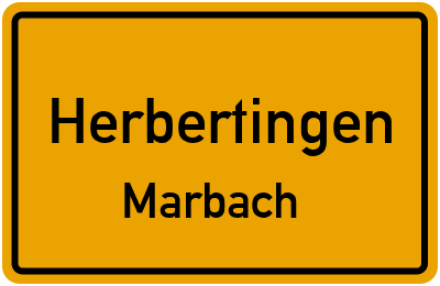 Ortsschild Herbertingen Marbach