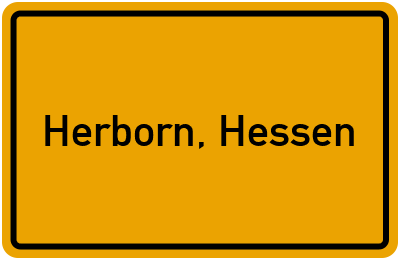 Ortsschild von Stadt Herborn, Hessen in Hessen