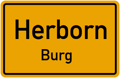 Ortsschild Herborn Burg