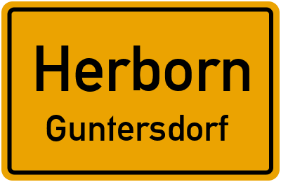 Ortsschild Herborn Guntersdorf