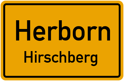 Ortsschild Herborn Hirschberg