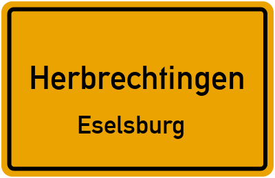 Ortsschild Herbrechtingen Eselsburg