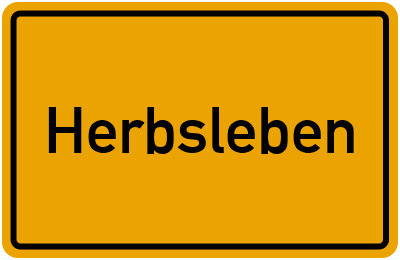 Ortsschild von Gemeinde Herbsleben in Thüringen