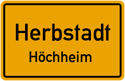 Straßenverzeichnis Herbstadt Höchheim