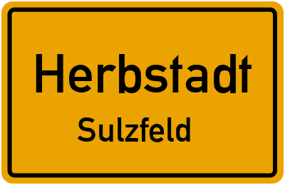 Straßenverzeichnis Herbstadt Sulzfeld
