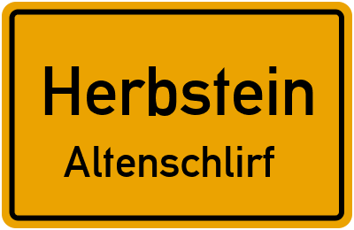 Straßenverzeichnis Herbstein Altenschlirf