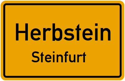 Ortsschild Herbstein Steinfurt