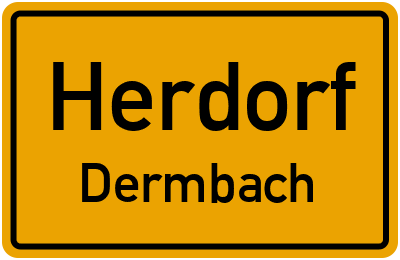 Ortsschild Herdorf Dermbach