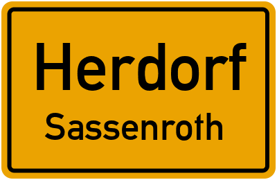 Ortsschild Herdorf Sassenroth