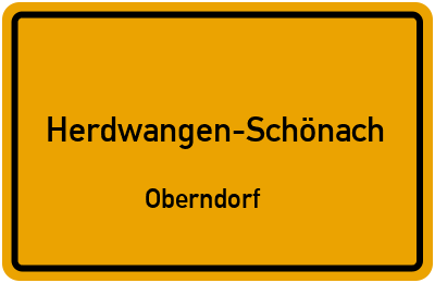 Ortsschild Herdwangen-Schönach Oberndorf