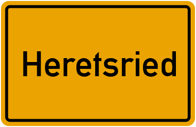 Ortsschild von Gemeinde Heretsried in Bayern
