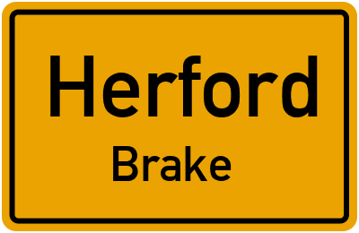 Straßenverzeichnis Herford Brake