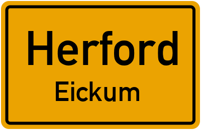Ortsschild Herford Eickum
