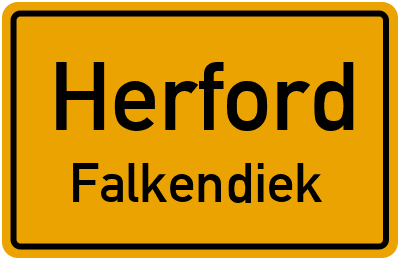 Ortsschild Herford Falkendiek