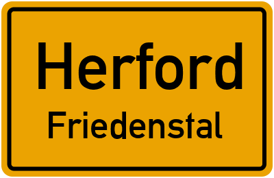 Straßenverzeichnis Herford Friedenstal