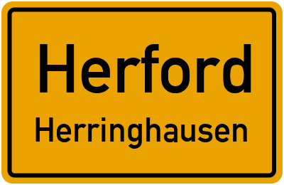 Ortsschild Herford Herringhausen
