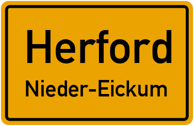 Straßenverzeichnis Herford Nieder-Eickum