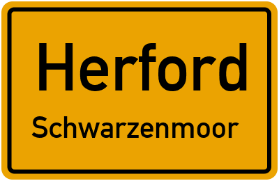 Ortsschild Herford Schwarzenmoor