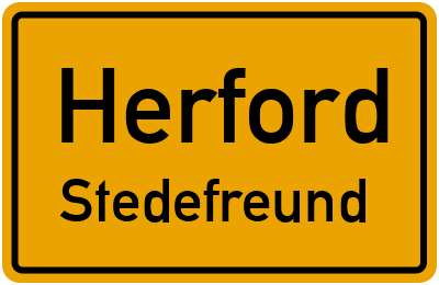 Ortsschild Herford Stedefreund