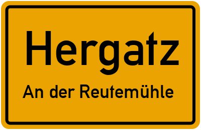 Straßenverzeichnis Hergatz An der Reutemühle