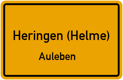 Straßenverzeichnis Heringen (Helme) Auleben