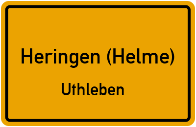 Straßenverzeichnis Heringen (Helme) Uthleben