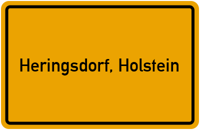 Ortsschild von Gemeinde Heringsdorf, Holstein in Schleswig-Holstein