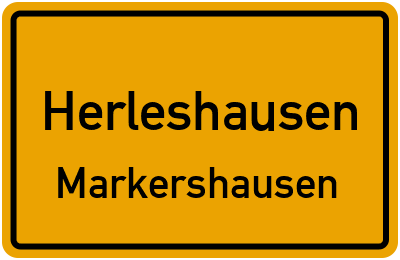 Ortsschild Herleshausen Markershausen