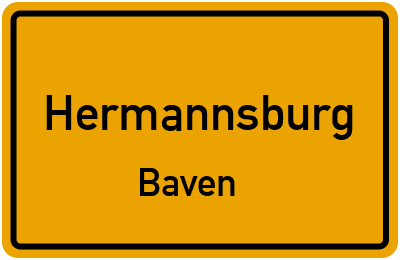 Ortsschild Hermannsburg Baven