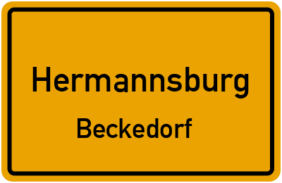 Ortsschild Hermannsburg Beckedorf