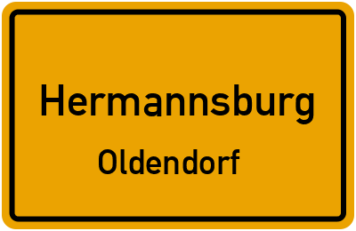 Ortsschild Hermannsburg Oldendorf