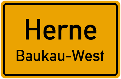 Ortsschild Herne Baukau-West