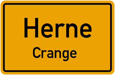 Ortsschild Herne Crange