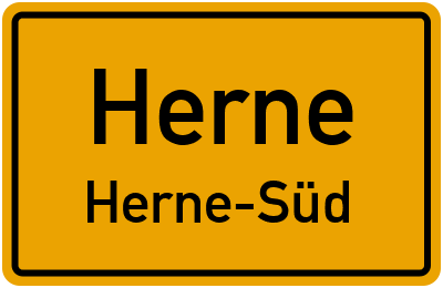 Ortsschild Herne Herne-Süd