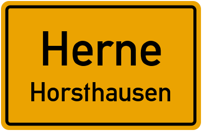 Ortsschild Herne Horsthausen