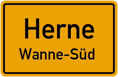 Ortsschild Herne Wanne-Süd