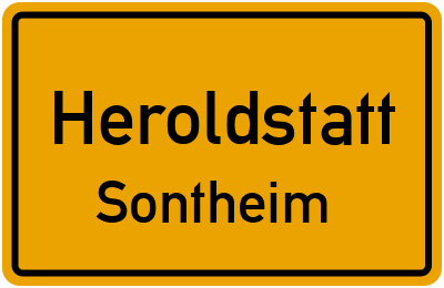 Ortsschild Heroldstatt Sontheim