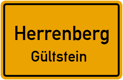 Ortsschild Herrenberg Gültstein