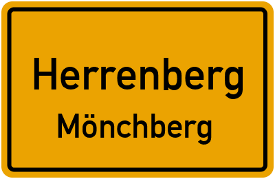 Ortsschild Herrenberg Mönchberg