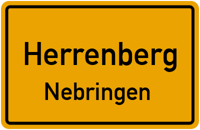 Straßenverzeichnis Herrenberg Nebringen