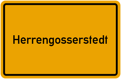 Ortsschild von Gemeinde Herrengosserstedt in Sachsen-Anhalt