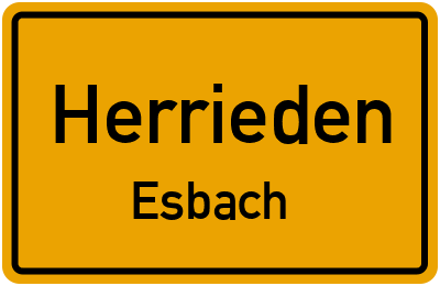Straßenverzeichnis Herrieden Esbach