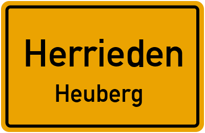 Ortsschild Herrieden Heuberg