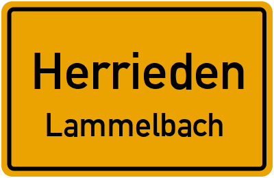 Ortsschild Herrieden Lammelbach