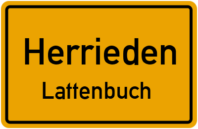 Ortsschild Herrieden Lattenbuch
