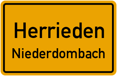 Straßenverzeichnis Herrieden Niederdombach