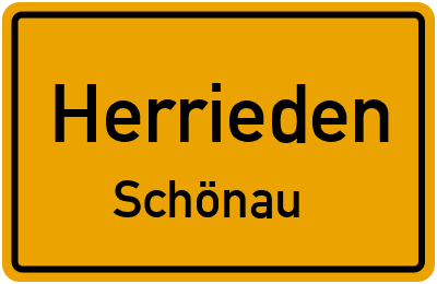 Ortsschild Herrieden Schönau