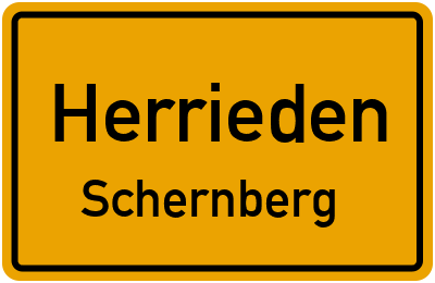 Ortsschild Herrieden Schernberg